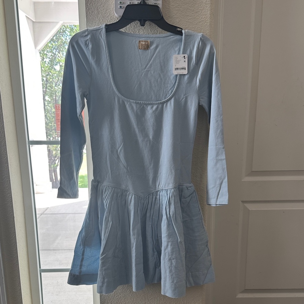 Free People:: NWT Onda Light Blue Mini Dress